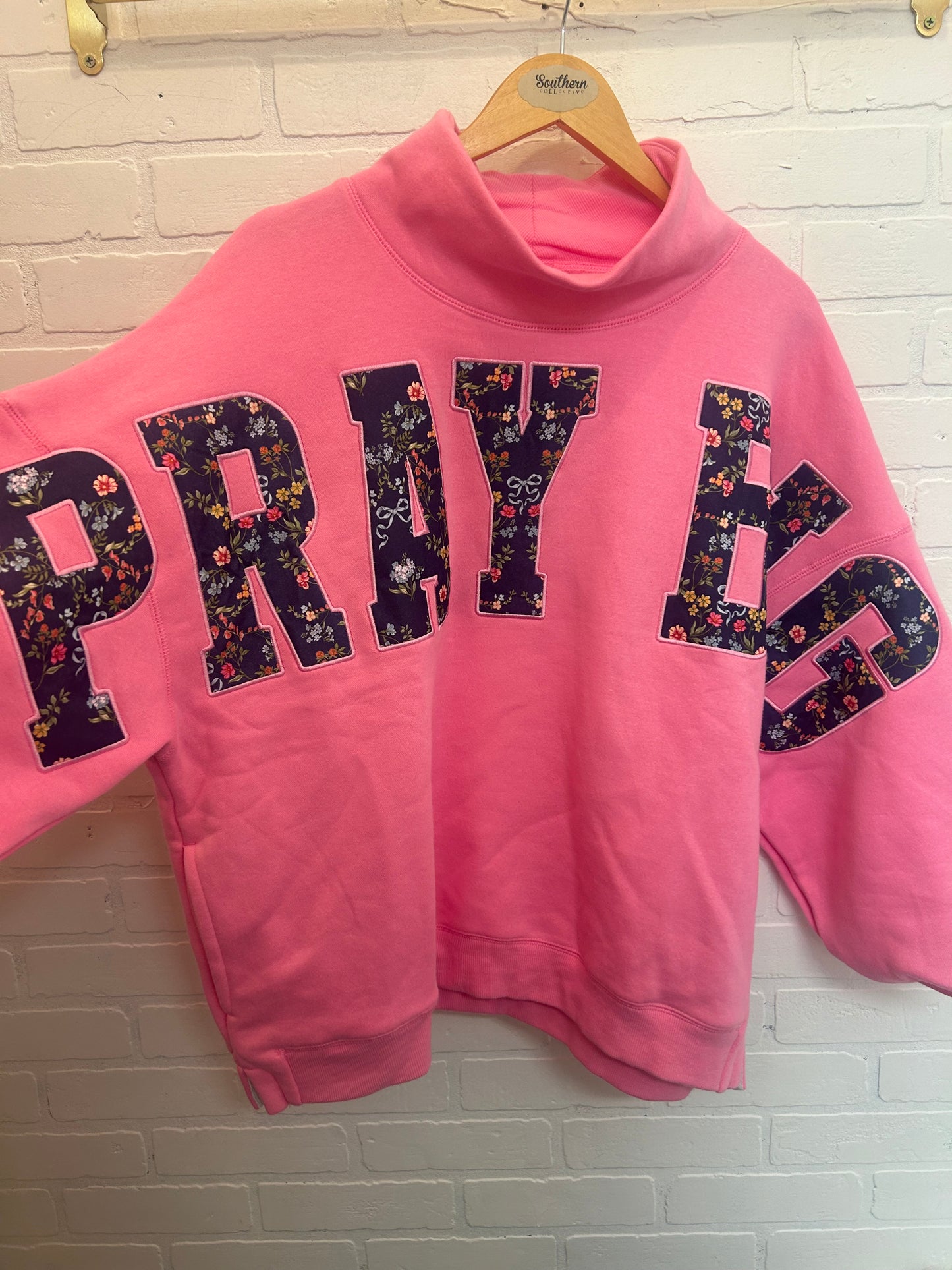 Pray Big💓✝️Oversized Mockneck Sweatshirt