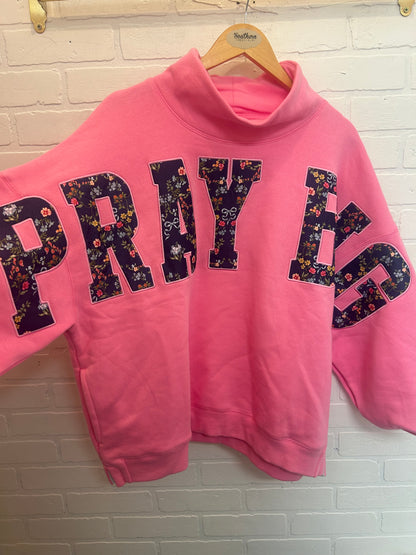 Pray Big💓✝️Oversized Mockneck Sweatshirt