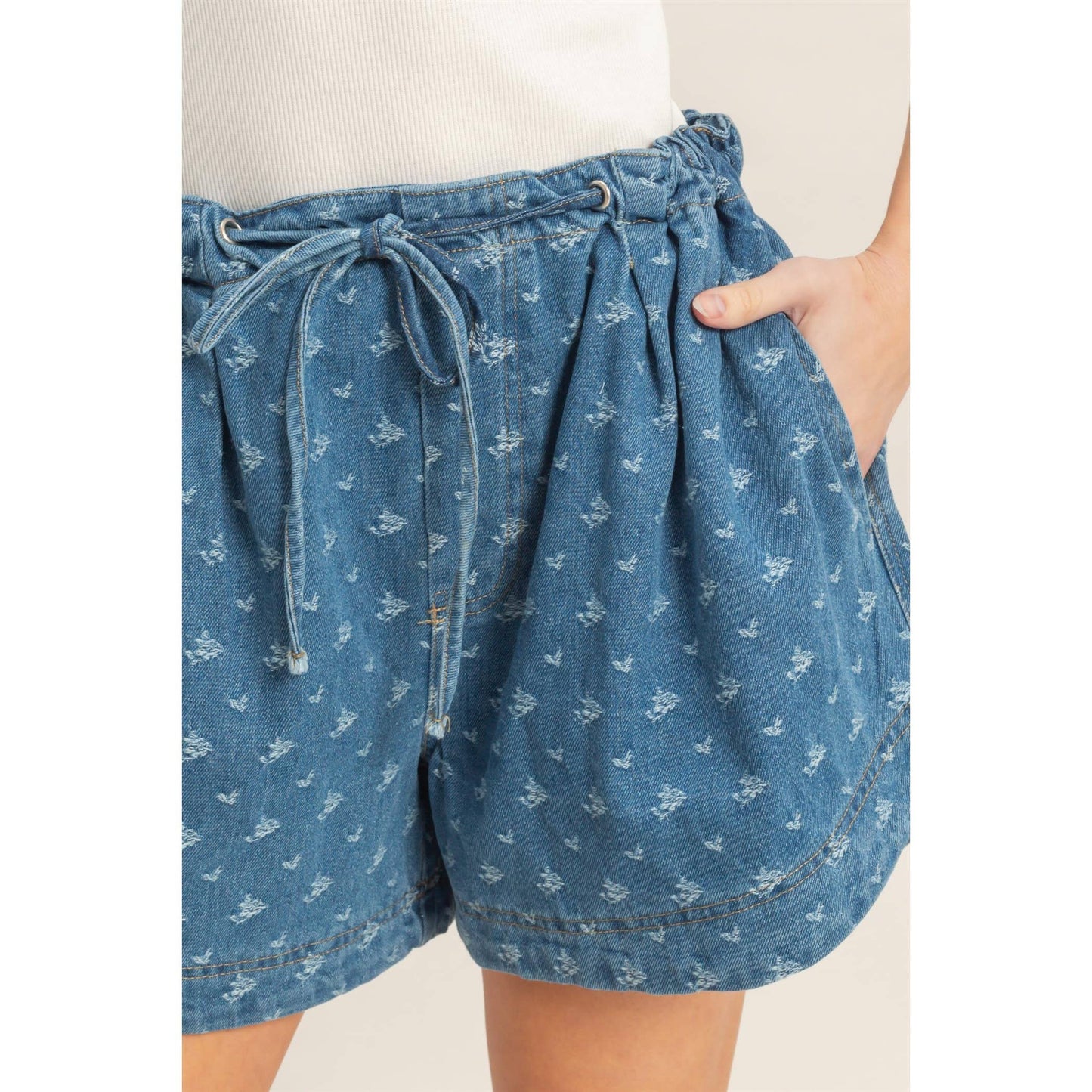 Denim Darlin' Lounge Pull-On Shorts