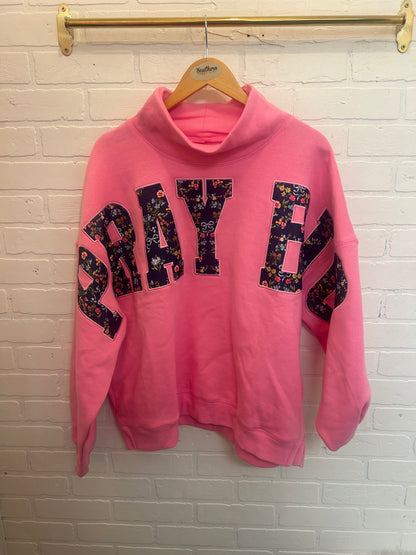 Pray Big💓✝️Oversized Mockneck Sweatshirt