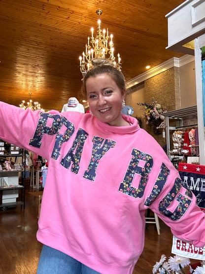 Pray Big💓✝️Oversized Mockneck Sweatshirt