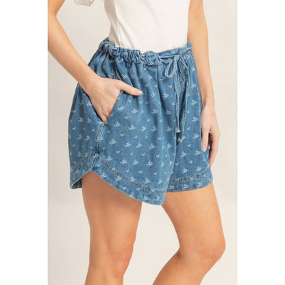 Denim Darlin' Lounge Pull-On Shorts
