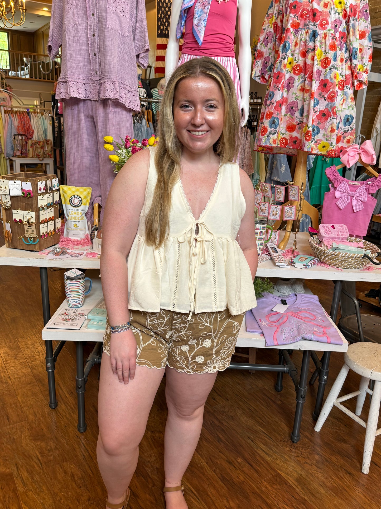Sandy Shores Embroidered Shorts