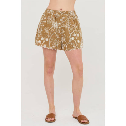 Sandy Shores Embroidered Shorts