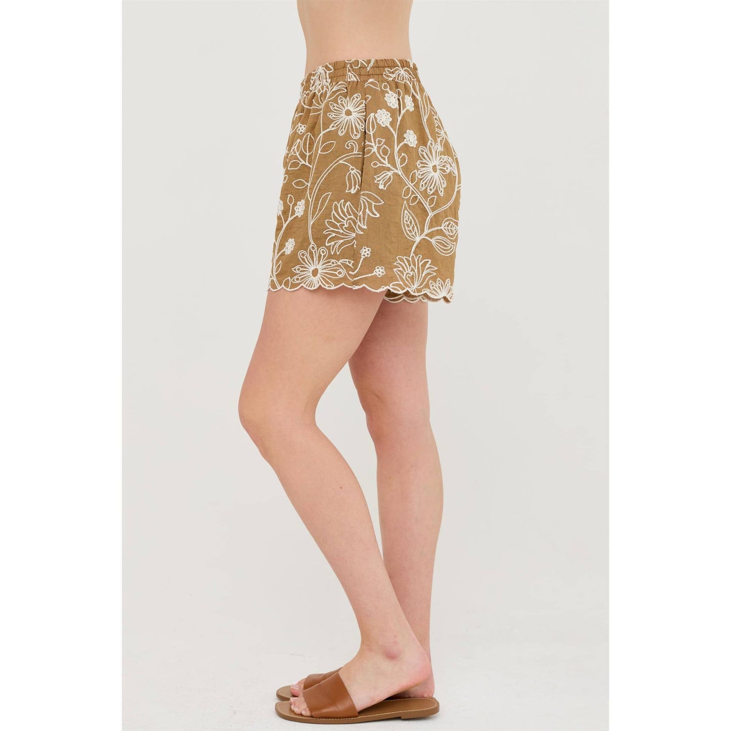 Sandy Shores Embroidered Shorts