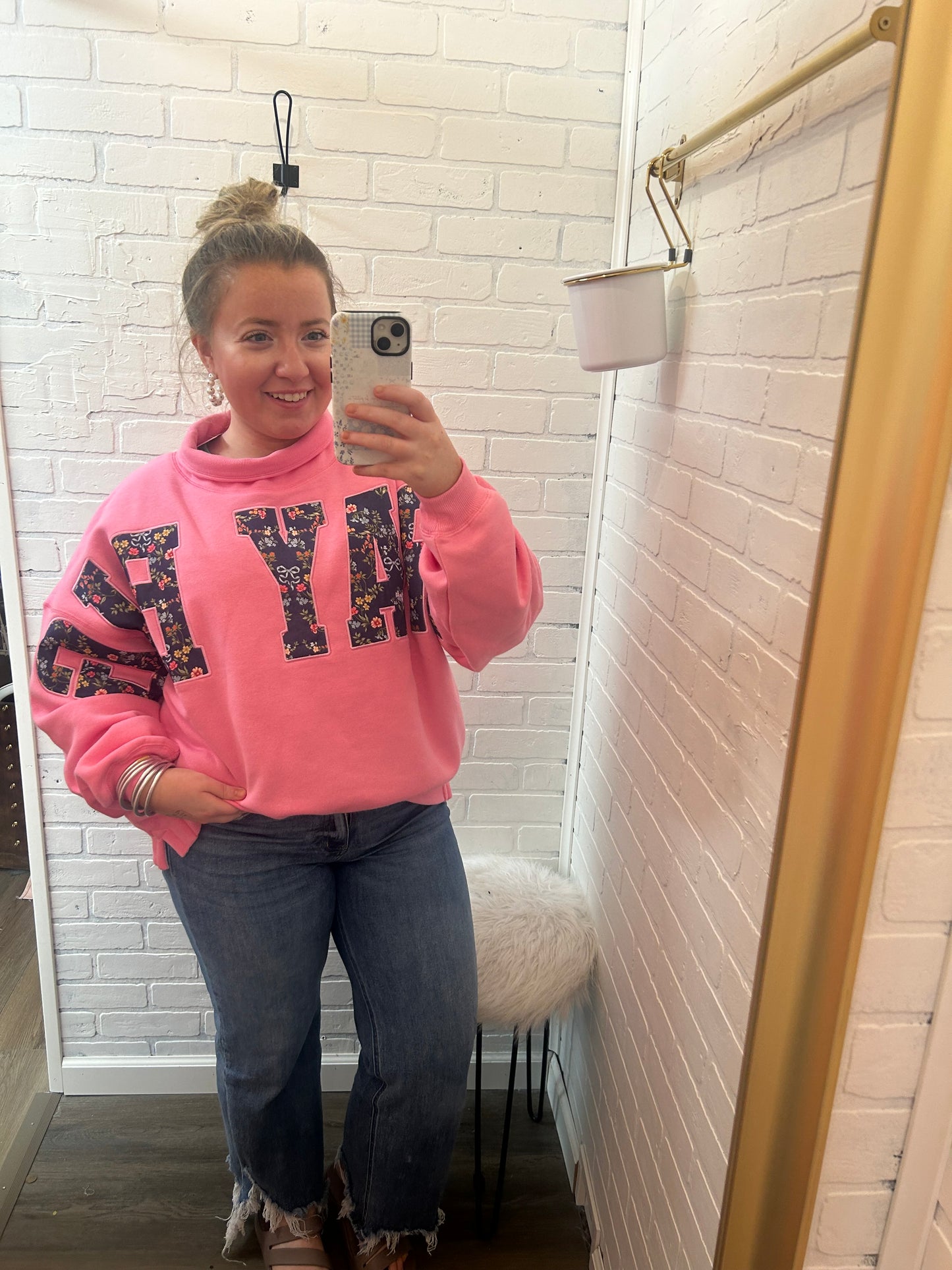 Pray Big💓✝️Oversized Mockneck Sweatshirt