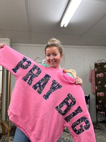 Pray Big💓✝️Oversized Mockneck Sweatshirt