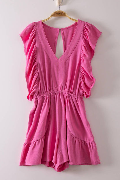 Pink Skies Ruffle Romper
