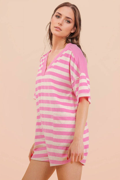 Pink Sands Stripe Romper