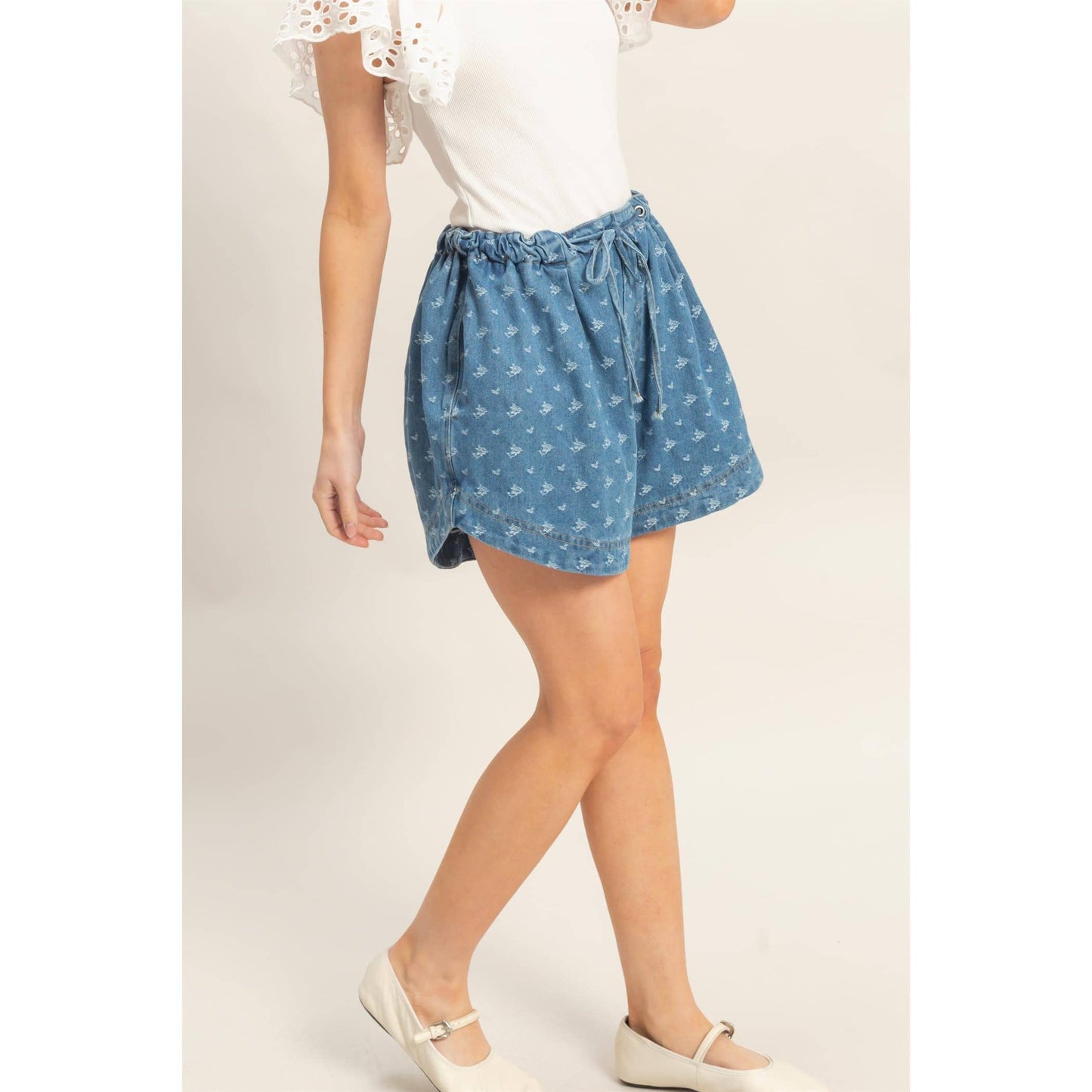 Denim Darlin' Lounge Pull-On Shorts