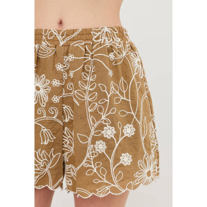 Sandy Shores Embroidered Shorts